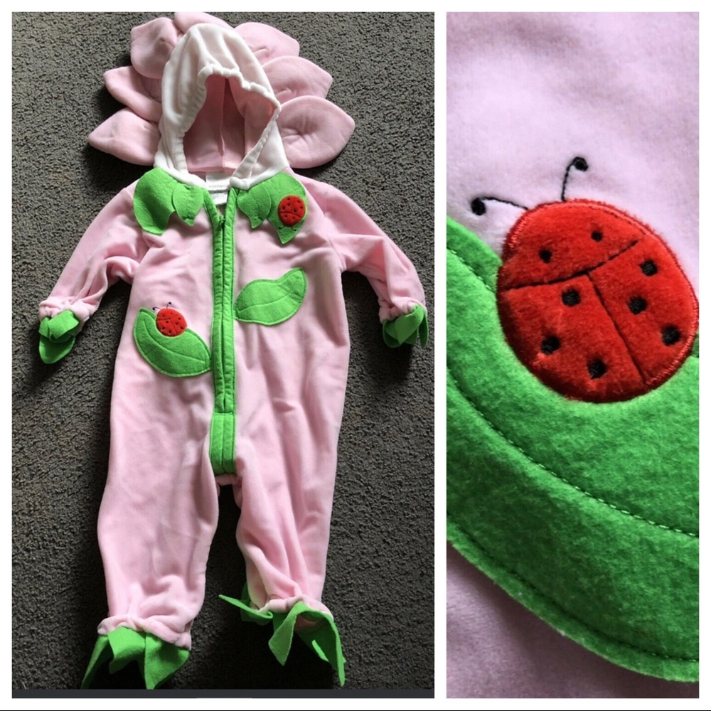 Mini wear Sprouting Flower with Ladybugs Costume